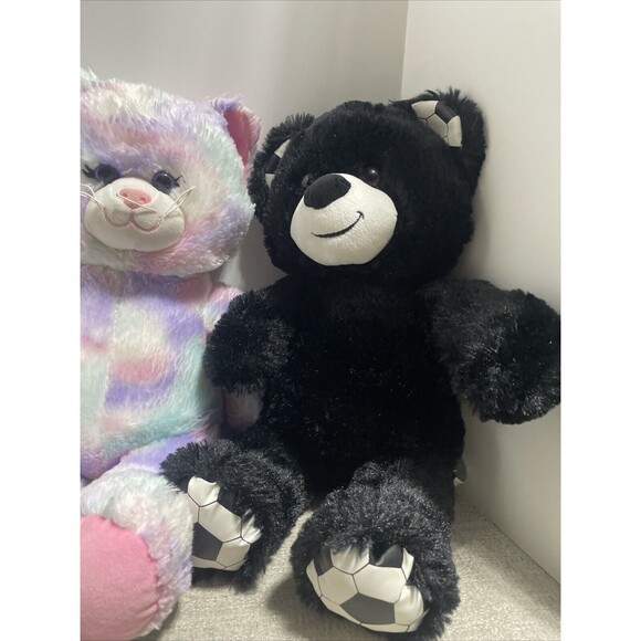 Build A Bear Lot Of 4 Bears Authentic, Four Leave Clover, Soccer, Peace, Kitten - Picture 5 of 16